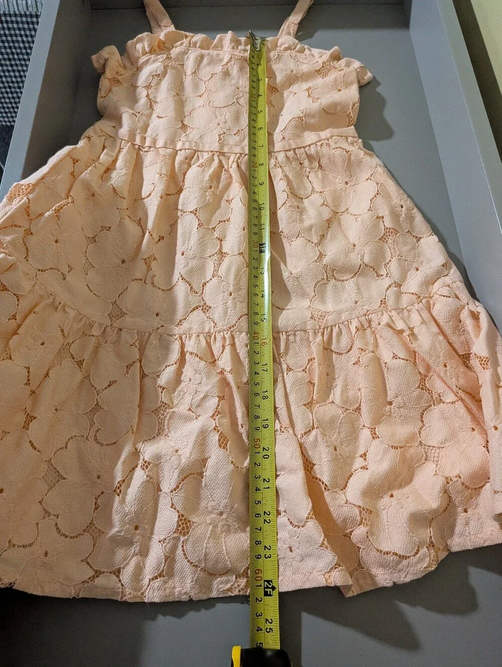 Janie & Jack Peach Lace Dress 7